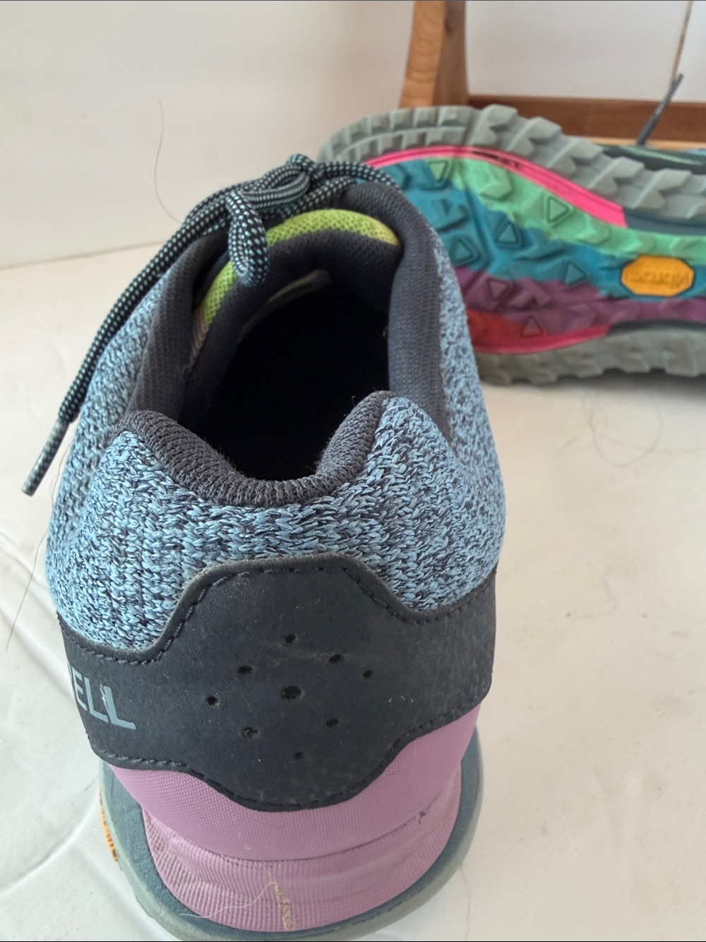 Merrell Women’s Multicolor Athletic Sneakers - Green/Purple Pattern Size 10 - Picture 4 of 5